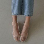 Stylish Clear Jelly Flats for Women - 6.5 Narrow