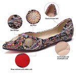 Comfortable Pointed Toe Flats for Women - Black