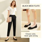 Comfortable Black Crochet Lace Ballet Flats for Women