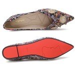 Comfortable Pointed Toe Flats for Women - Black