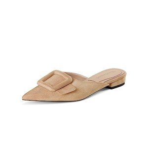 Brown Slingback Mule Slippers for Women 8.5