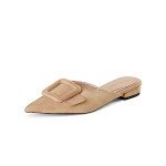 Brown Slingback Mule Slippers for Women 8.5