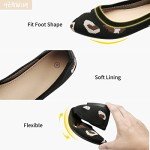HEAWISH Women's Comfortable Pointed Toe Ballet Flats