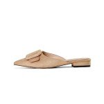 Brown Slingback Mule Slippers for Women 8.5