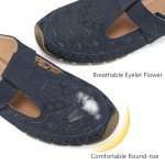 Cute Adjustable Blue Slide-On Flats for Women