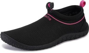 WHITIN Women's Lightweight Aqua Water Shoes - Black/Pink