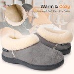 Cozy Memory Foam Slippers with Faux Fur Collar