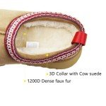 Suede Leather Fuzzy Women's Platform House Slippers