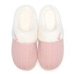 Cozy Pink Fuzzy Memory Foam Slippers for Women
