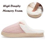 Cozy Pink Fuzzy Memory Foam Slippers for Women