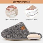 Cozy Slip-On Fuzzy Memory Foam Slippers for Women