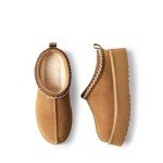 Cozy Genuine Suede Platform Women’s Slippers