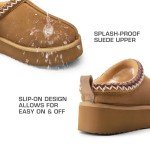 Cozy Genuine Suede Platform Women’s Slippers