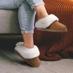 Cozy Brown Fuzzy Memory Foam Slippers for Women