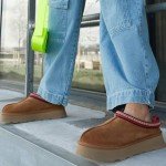 Fleece-Lined Platform Slippers for Women