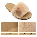 Cozy Fuzzy Slippers with Arch Support for Women
