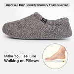HomeTop Fuzzy Memory Foam Loafer Slippers for Women