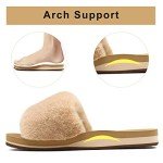 Cozy Fuzzy Slippers with Arch Support for Women