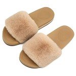 Cozy Fuzzy Slippers with Arch Support for Women