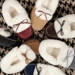RockDove Women's Grey Faux Fur Moccasin Slippers