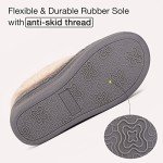 HomeTop Women's Cozy Knit Clog Slippers, Gray