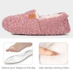 Cozy Pink Memory Foam House Slippers for Women
