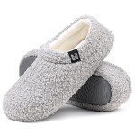 Cozy Light Gray Women's Teddy Fleece Slippers