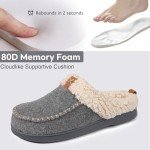 Cozy Wool Felt Sherpa Memory Foam Slippers