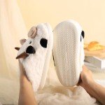 Cozy Cartoon Cow Cotton Slippers for Women