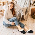 Cozy Knit Fleece Lined Memory Foam Slippers