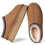 Cozy Women's Fleece-Lined Platform Slipper Boots