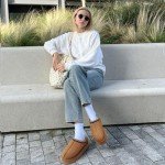 Cozy Women's Fleece-Lined Platform Slipper Boots