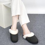 Cozy Knit Fleece Lined Memory Foam Slippers