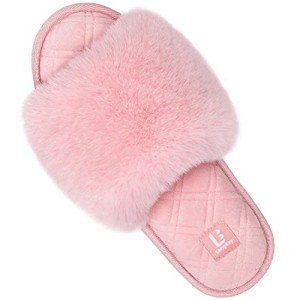 LongBay Women's Fuzzy Faux Fur Slide Slippers