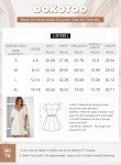 Dokotoo Women 2024 Spring Summer Bow Tie Front V Neck Beach Mini Dress Chiffon Flowy Ruffle Bell Sleeve A Line Short Dresses Fancy Smocked Back Half Flare Sleeve Casual Dress Beach Resort Wear Black S