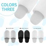 3-Pair Fuzzy Memory Foam Spa Slippers