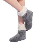Super Soft Cozy Women's Booties Slippers - Grey