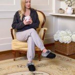 HomeTop Women's Soft Microsuede Memory Foam Slippers