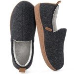 LongBay Women's Black Brushed Jersey Slippers