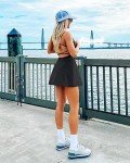 OZICERD Tennis Dress Golf Dresses for Women with Shorts Backless Athletic Dress Casual Summer Dresses Cute Short Dress Black S