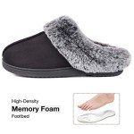 HomeTop Women's Soft Microsuede Memory Foam Slippers