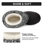 Cozy Women's Wool Knit Bootie Slippers - Black