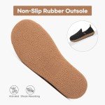 LongBay Women's Black Brushed Jersey Slippers