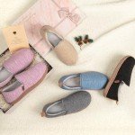 LongBay Women's Black Brushed Jersey Slippers