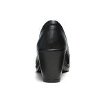 Dream Pairs Women's Black Chunky Block Heel Pumps