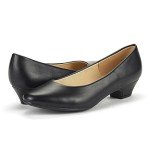 DREAM PAIRS Women's Mila Low Heel Pumps, Black
