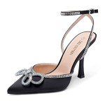DREAM PAIRS Women's Rhinestone Ankle Strap Heels