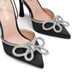 DREAM PAIRS Women's Rhinestone Ankle Strap Heels
