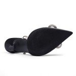 DREAM PAIRS Women's Rhinestone Ankle Strap Heels