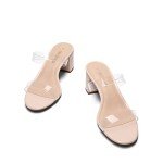 DREAM PAIRS Women's Two Strap Open Toe Heels